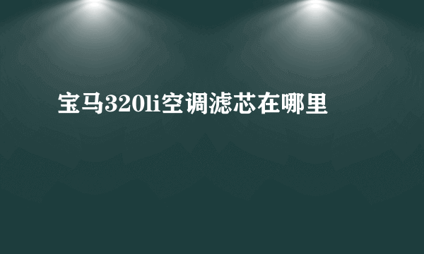 宝马320li空调滤芯在哪里