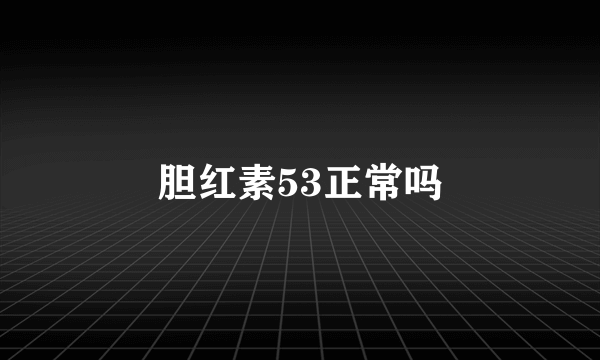 胆红素53正常吗