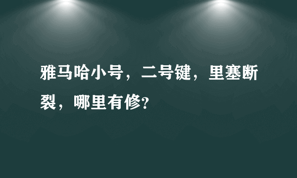 雅马哈小号，二号键，里塞断裂，哪里有修？