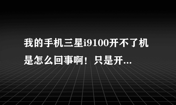 我的手机三星i9100开不了机是怎么回事啊！只是开机界面？