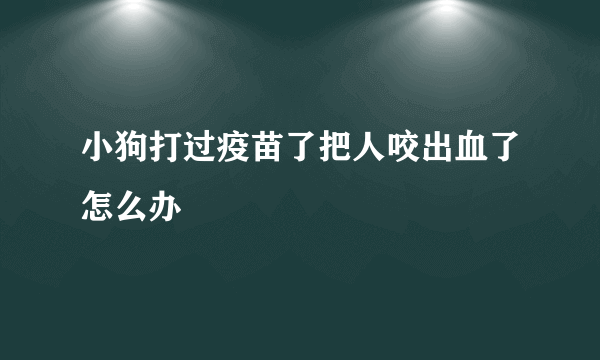 小狗打过疫苗了把人咬出血了怎么办