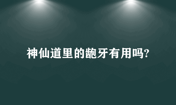 神仙道里的龅牙有用吗?