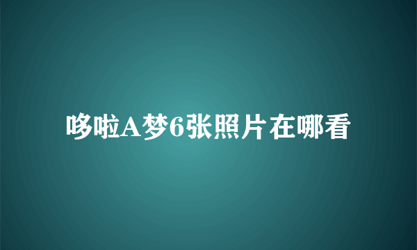 哆啦A梦6张照片在哪看