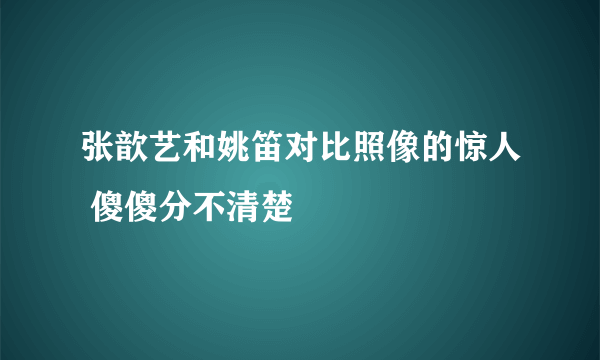 张歆艺和姚笛对比照像的惊人 傻傻分不清楚