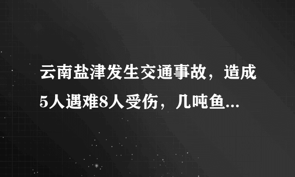 云南盐津发生交通事故，造成5人遇难8人受伤，几吨鱼从天而降是怎么回事？