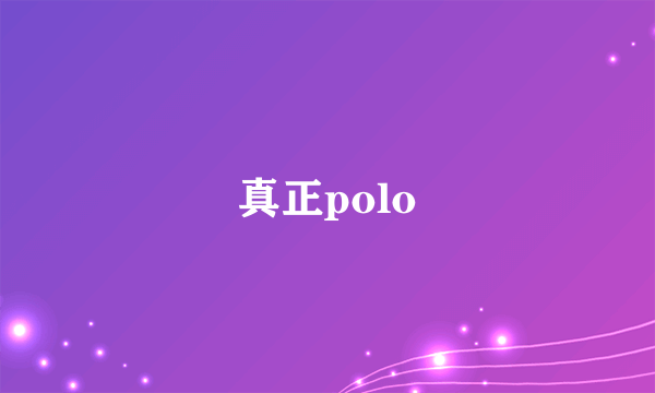 真正polo