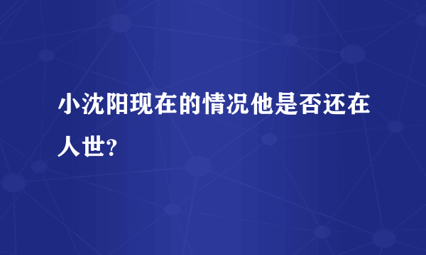 小沈阳现在的情况他是否还在人世？