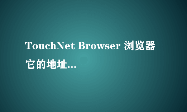 TouchNet Browser 浏览器 它的地址栏不见了