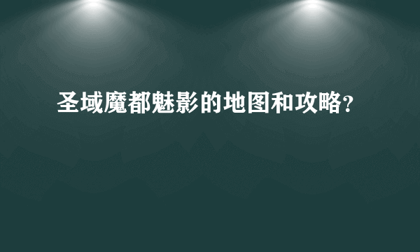 圣域魔都魅影的地图和攻略？