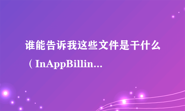 谁能告诉我这些文件是干什么（InAppBillingLibrary） （dataviz）（.dir_com.qihoo.appstore）（GHUpda