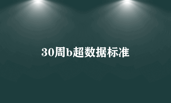 30周b超数据标准