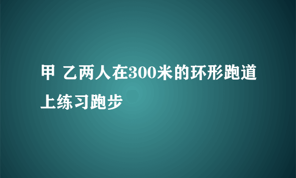 甲 乙两人在300米的环形跑道上练习跑步