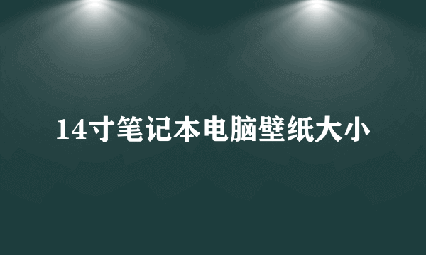 14寸笔记本电脑壁纸大小