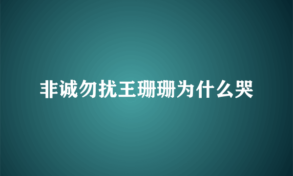 非诚勿扰王珊珊为什么哭