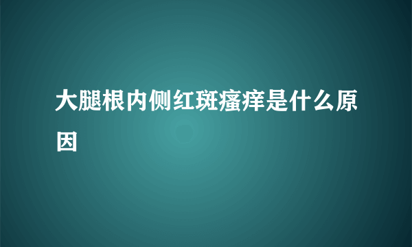 大腿根内侧红斑瘙痒是什么原因