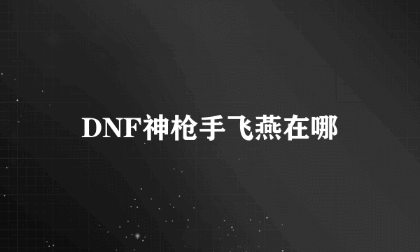 DNF神枪手飞燕在哪