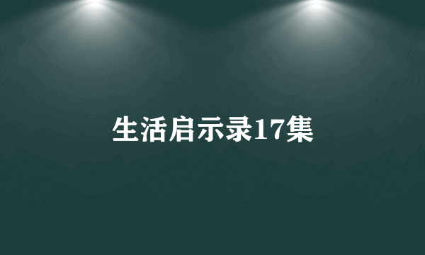 生活启示录17集