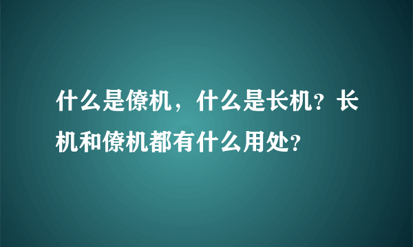 什么是僚机，什么是长机？长机和僚机都有什么用处？