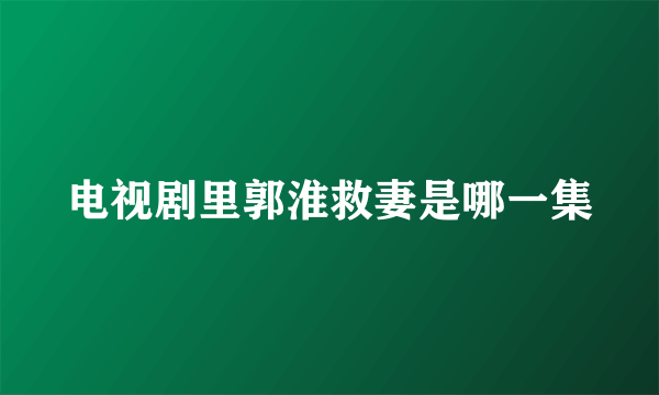 电视剧里郭淮救妻是哪一集