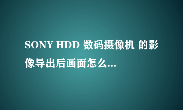 SONY HDD 数码摄像机 的影像导出后画面怎么没有时间日期显示