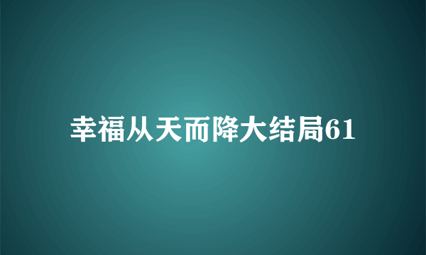 幸福从天而降大结局61