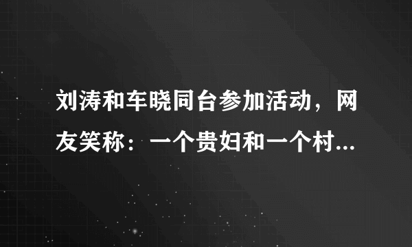 刘涛和车晓同台参加活动，网友笑称：一个贵妇和一个村姑，你觉得呢？