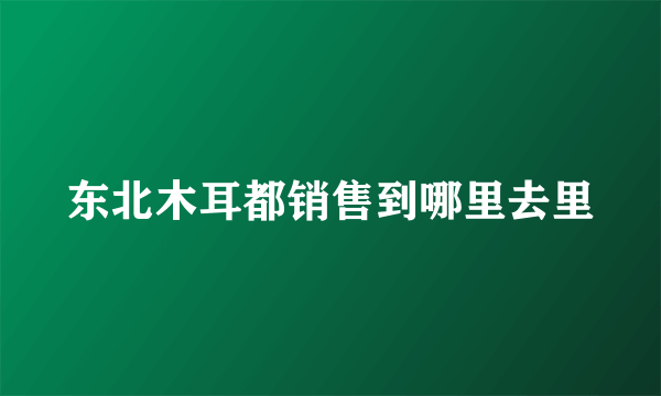 东北木耳都销售到哪里去里