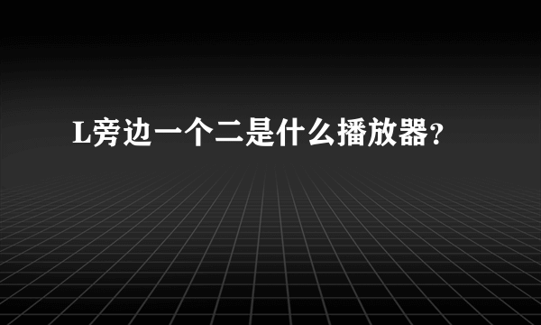 L旁边一个二是什么播放器？